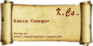 Kasza Csongor névjegykártya